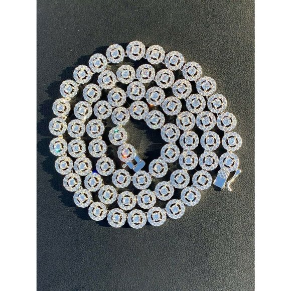HarlemBling Real Solid 925 Silver Iced Chain